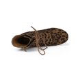 thumbnail image 4 of Unique Bargains Women's Round Toe Chunky High Heel Lace Up Booties, 4 of 8