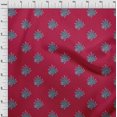 thumbnail image 3 of oneOone Viscose Jersey Fabric Leaves Block Print Fabric BTY 60 Inch Wide, 3 of 5