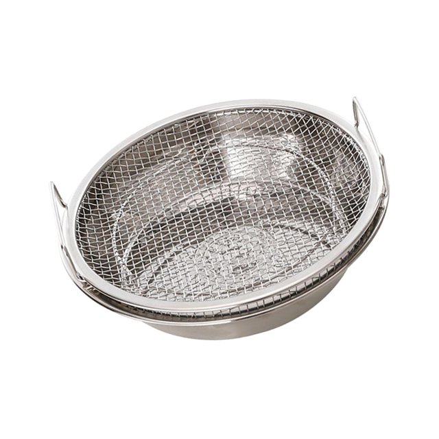 jesticaly Tray Stainless Steel Kitchen Strainer Food Tray Fried Food Server Large Small