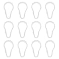 thumbnail image 1 of Mainstays Plastic Glide Shower Hooks, White, Set of 12, 1 of 6
