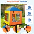 thumbnail image 4 of Gymax Kids Wooden Sandbox w/ Canopy  Sand Pit w/ Windows & Curtains Bench & Storage, 4 of 10