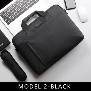 Laptop Bag case 13.3 14 15.6 17.3 inch Waterproof Notebook Bag for Macbook Air Pro 13 15 Computer Shoulder Handbag Briefcase Bag MODEL 2-BLACK 14inch