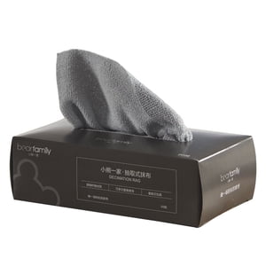Wipes absorbantes en microfibre grise pour usage domestique - 20 Pièces (20x20cm) Emballage en boîte, séchage rapide, sans linte & Filigrane-proof, matériau souple empêche les éraflures de surface, idéal pour le nettoyage de table