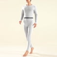 thumbnail image 2 of Sentmoon Ensemble 2 Pcs pour Femmes Hommes Décontracté en Molleton Thermique Épaissi Base Thermique Manches Longues Col Rond Haut et Bas Ensemble Automne et Hiver pour Temps Froid et Usage Quotidien Blanc TTTTG, 2 of 6
