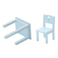 thumbnail image 3 of Meuble Simulateur de table et Chaise pour Enfants, 3 Pcs, Blanc, 3 of 5