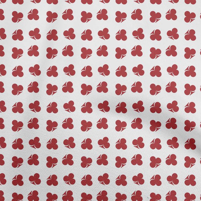 oneOone Cotton Cambric Maroon Fabric Poker Card Sewing Craft Projects Fabric Prints by Yard 56 Inch Wide