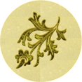 thumbnail image 1 of Ahgly Company Tapis Rond Lavable en Machine Intérieur Transitionnel Jaune Soleil, 3 Pieds Rond, 1 of 7