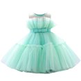 thumbnail image 2 of EGNMCR Robes de Soirée pour Femmes, Robes Formelles pour Femmes, Robes de Cocktail pour Femmes Robe Fille Robe Tout-Petit Filles Tulle Broderie Strass Nœud Robe de Fête d'Anniversaire Longues Robes Robe Fille, 2 of 9