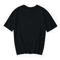 thumbnail image 4 of Offre à Durée Limitée Iumwxz T-Shirts Basiques Décontractés Plissés et Amples pour Femmes Blouses pour Femmes T-Shirts Graphiques à Nœud Col Rond Manches Courtes Hauts Blouse pour Dames Doux et Confortables pour Faire des Courses, 4 of 4