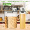 thumbnail image 2 of Viretec Contenant de Rangement pour Riz, Distributeur Hermétique pour Aliments Secs de 5 à 10 Lb, Boîte pour Nourriture pour Chien et Chat, Bac de Cuisine et de Garde-Manger en Plastique Transparent Sans BPA pour Gruau, Céréales, Pâtes, Farine Lot de 2 Gris, 2 of 7