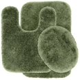 thumbnail image 1 of Garland Rug PRE-3pc-08 Finest Luxury Ultra Plush Washable Nylon Bathroom 3 Piece Rug Set Deep Fern, 1 of 1