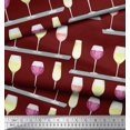thumbnail image 2 of Soimoi Poly Georgette Fabric Wine Glass Bar Printed Craft Fabric by the Yard 52 Inch Wide, 2 of 3