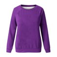 thumbnail image 4 of Qertyioot Chandails à Manches Longues pour Femmes, Mode Chandail Décontracté à Col Rond pour Femmes, Hauts Blouse, 4 of 4