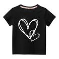 thumbnail image 1 of Pisexur Tout-Petits Enfants Garçons Filles Mode Mignon Col Rond Imprimé Manches Courtes Haut, 1 of 3