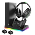 thumbnail image 3 of Support de Refroidissement RVB Tout-en-un pour Xbox Series S (XSS) - Station de Recharge Double pour Manettes, Support pour Écouteurs et Support de Disques pour 12 Jeux, Accessoire de Jeu à DEL Coloré pour une Configuration Organisée, 3 of 6