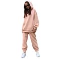 thumbnail image 1 of Innerwin Jogger Set Long Sleeve Ladies Sweatsuits Autumn Plain Loose Fit Two Piece Outfit Apricot Yellow L, 1 of 7