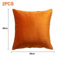 thumbnail image 2 of 2 Pcs Housse de Coussin de Canapé simple Grand Carré Géométrique Couleur Unie Mélangée, 2 of 5