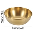thumbnail image 2 of TIMIFIS Seasoning Dish Snack Dipping Dish Stainless Steel Condiment Dish Dipping Dish Soy Dish Sushi Dipping Bowl Stainless Steel Bowl Kitchen Utensils, 2 of 2