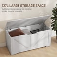 thumbnail image 4 of HOMCOM Coffre de Rangement pour Salon, Banc de Rangement, 39,4 Po L, Blanc, 4 of 10