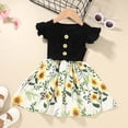thumbnail image 1 of LSLJS Robe Décontractée en Coton à Manches Courtes pour Tout-Petites Filles avec Imprimé de Dessins Animés, 1 of 7