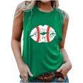 thumbnail image 2 of EQWLJWE Débardeurs Sans Manches pour Femmes Débardeurs d'Été pour Femmes Mode Débardeur d'Été pour Femmes à Col Rond Sans Manches Imprimé Débardeur Blouse Décontractée, 2 of 4