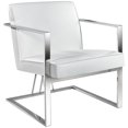thumbnail image 1 of Home Gear Elias Chaise d'Appoint en Similicuir de Transition en Argent, 1 of 2