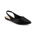 thumbnail image 1 of BLISSFUL STEP Chaussures pour Femmes à Bride Arrière à Bout Pointu Chaussures Plates Noires 6, 1 of 7