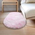 thumbnail image 4 of Hxlamzoo Fluffy Oval Area Rug, Soft Tie Dye Rug, Shaggy Colorful Rug, for Bedroom, Living Room, Teen Dorm, Baby Nursery, 11 Colors & 3 Sizes, 4 of 6