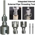 thumbnail image 3 of HeeHom Outil de Filetage de Tuyaux Double Taille 2025 pour Tuyaux PVC/PPR – Coupe-Fil Interne et Externe 1/2 Pouces & 3/4 Pouces, Kit Compatible Perceuse Électrique pour Réparations de Plomberie & Projets DIY, 3 of 10