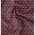 thumbnail image 1 of Soimoi Crepe Silk Fabric Palmette Damask Print Fabric by The Yard 42 Inch Wide, 1 of 6