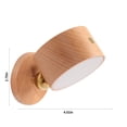 thumbnail image 3 of Renjiang Wooden LED Wall Lights Rechargeable Magnetic 360° Rotation Dimmable Battery Operated, 3 of 9