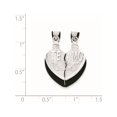 thumbnail image 2 of Pendentif / Breloque en Argent Sterling 925 Poli Te Amo Break Apart Cœur, 2 of 2