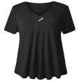 thumbnail image 1 of Woman Plus Size Short Sleeve Floral Blouses Henley T-Shirts V Neck Button Tunic Tops  M-4xl, 1 of 4