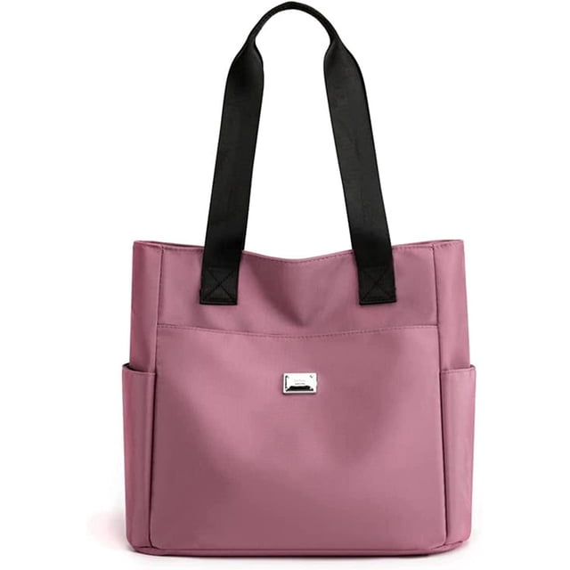 Lightweight Waterproof Nylon Shoulder Bag, Large Capacity Handbag, Tote Bags for Work School and Travel