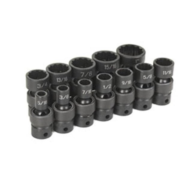 Grey Pneumatic 1612U 0.38 Po Disque 12 Pcs. 12 Points Ensemble Standard Fractionnel Univ.