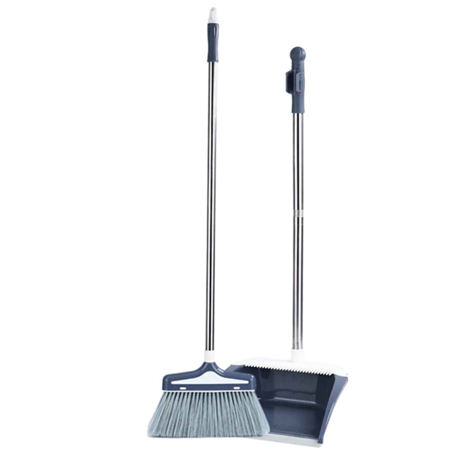 EGNMCR Cleaning Supplies, Sweeping Brooms And Dustpan Set With Long Handle- Windproof Stand Up Dustpan With Brooms Combo For Home Kitchen Room Office Lobby Floor Use broom dustpan