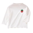 thumbnail image 2 of Cowsor Girls Soft Ribbed Peter Pan Collar Bow T-Shirt Sweet and Ribbed Knit Casua Cute Tops, 2 of 3