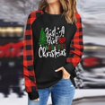thumbnail image 2 of Chemises à Manches Longues pour Femmes Pull Col Rond Sweat-Shirt Motif Raglan Casual Tunic Tops Chemise Imprimée de Noël, 2 of 5
