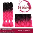 thumbnail image 2 of Ombre Jumbo Braiding Hair Extensions High Temperature Synthetic Twist Hair Multiple Colored Hair, 2 of 5