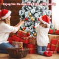 thumbnail image 4 of Costway 5ft Snow Flocked Hinged Artificial Slim Christmas Tree with Pine Needles, 4 of 10