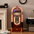 thumbnail image 1 of Arkrocket Taurus Jukebox Lecteur de Disques Vinyles Bluetooth USB Lecteur SD CD Radio Rétro Plateau Tournant Classic Jukebox (Taurus - Classic avec Support), 1 of 5