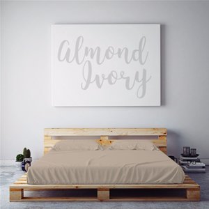 PeachSkinSheets Night Sweats: The Original 1500TC Soft King/Cali King Duvet Cover Set Almond (Ivory)