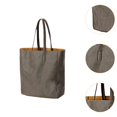 thumbnail image 4 of Esquirla Commuting Tote Bag PU Leather Shoulder Bag for Commuting Travel Birthday Gift Dark Gray, 4 of 8