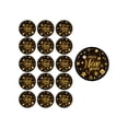 thumbnail image 1 of A 7 Inches Black And Gold Happy New Year Theme Disposable Paper Plates Party Tableware Pack Of 16 Elegant Celebration, 1 of 7