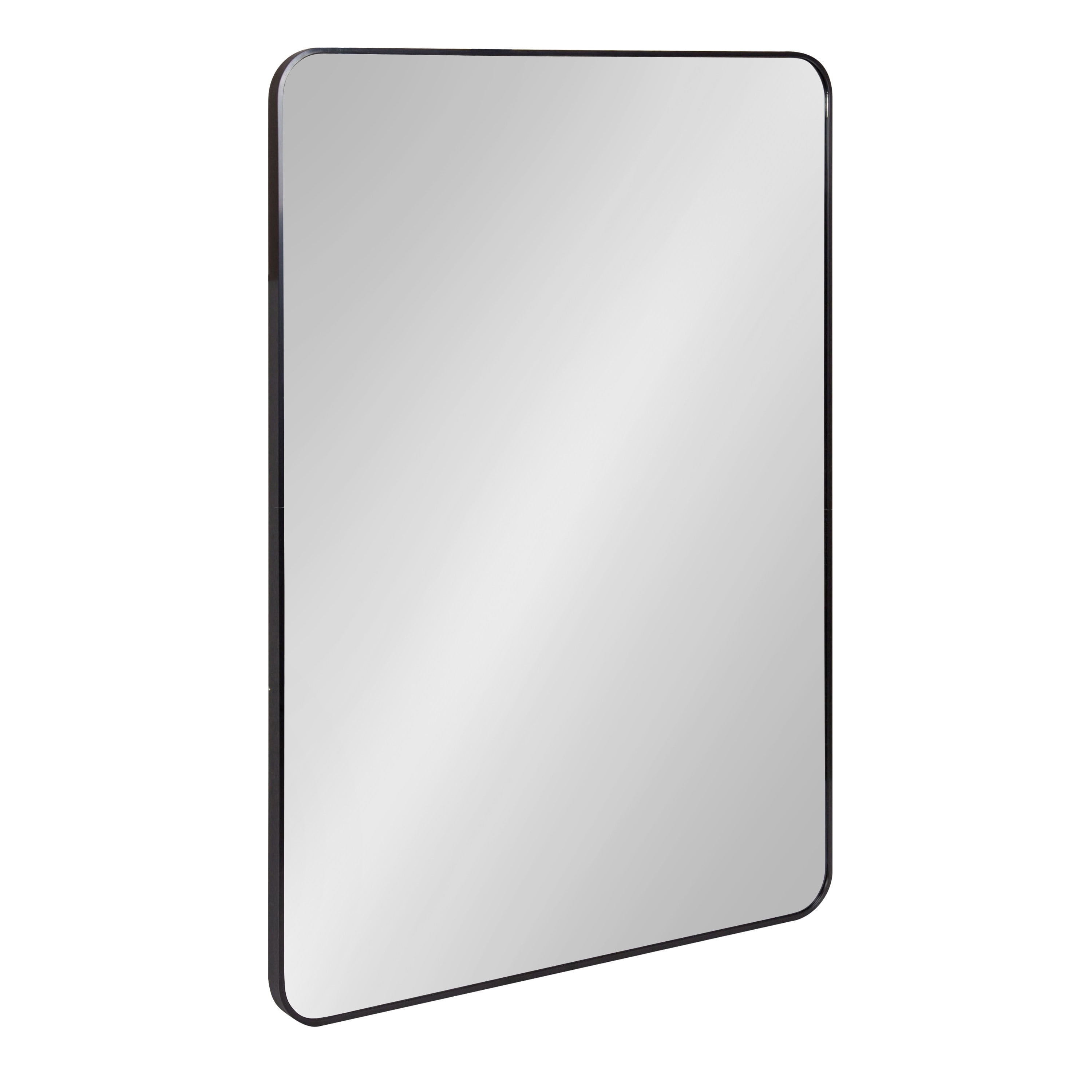 Kate and Laurel Zayda Miroir Mural Rectangulaire Encadré à Rayon, Noir 30x42