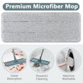 thumbnail image 2 of Aifacay Floor Mop and Bucket Set, Hands-Free Squeeze Flat Mop Bucket System 4 Reusable Microfiber Pads, 57.8'' Stainless Steel Long Handle Floor Cleaner Mops for Hardwoo, 2 of 6