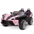 thumbnail image 1 of 12V Two Seat Kids Ride on Racing Sport Slingshot Car Pink, 1 of 5
