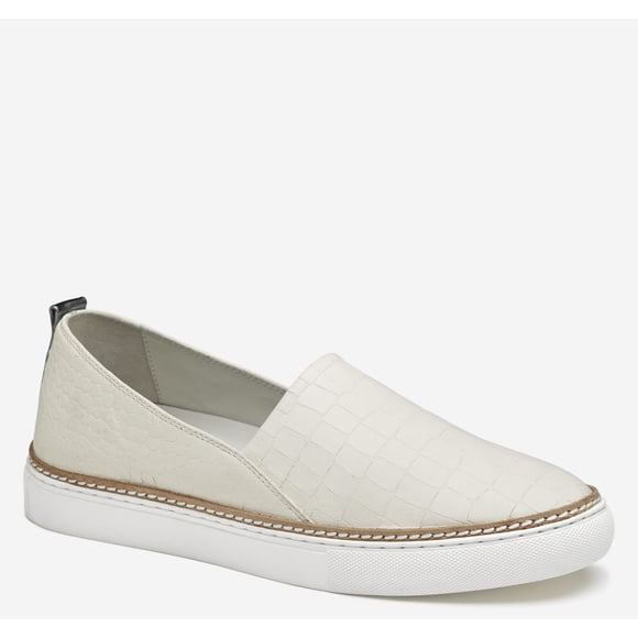 Johnston & Murphy Women's Callie Slip-On White Croc Embossed Sheepskin - 78-14516