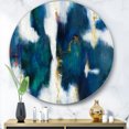thumbnail image 2 of Designart 'Blue Glam Texture I' Art Mural Cercle en Métal - Disque de 36, 2 of 5