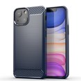 thumbnail image 1 of PANDACO Navy Brushed Metal Case for iPhone 13, 1 of 4
